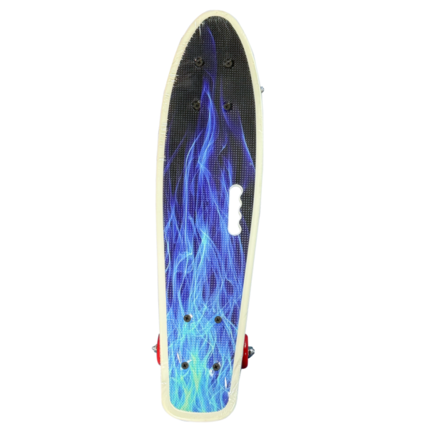 Single Handheld Fish Plate Complete Skateboard - Blue