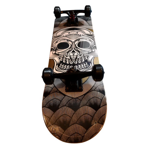 7 Layer Imported Northeastern Maple Complete Skateboard - Skull - Image 3