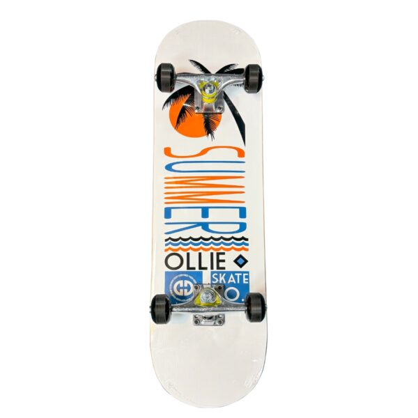 Grade A Chinese Maple Complete Skateboard - White