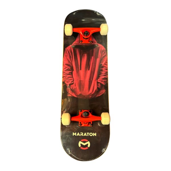 Grade A Chinese Maple Complete Skateboard - Red