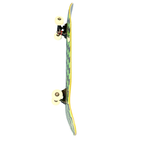 7 Layer Imported Northeastern Maple Complete Skateboard - Checker Green - Image 2