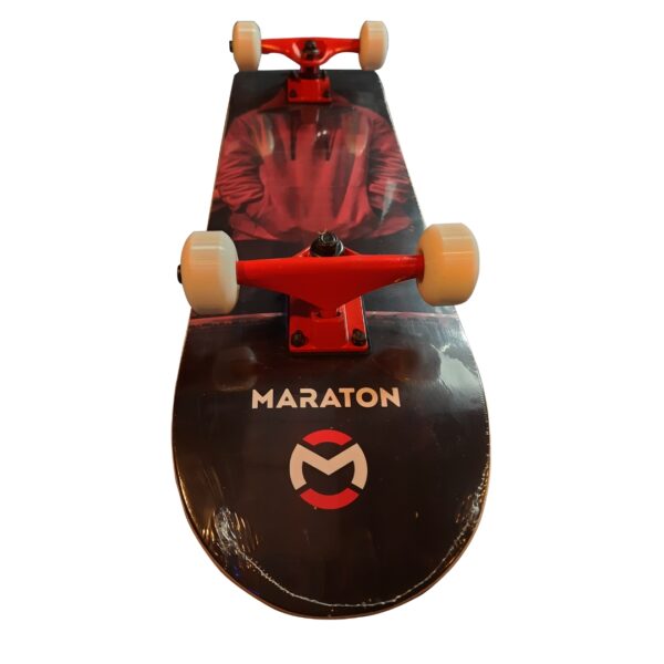 Grade A Chinese Maple Complete Skateboard - Red - Image 2